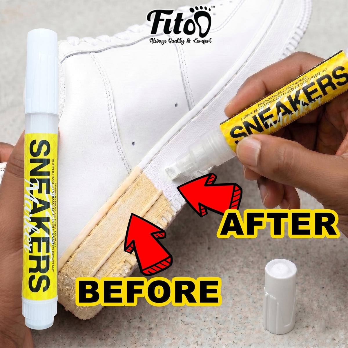 Fitoo Repair Marker Sneakers Touch Up Pen White Restore