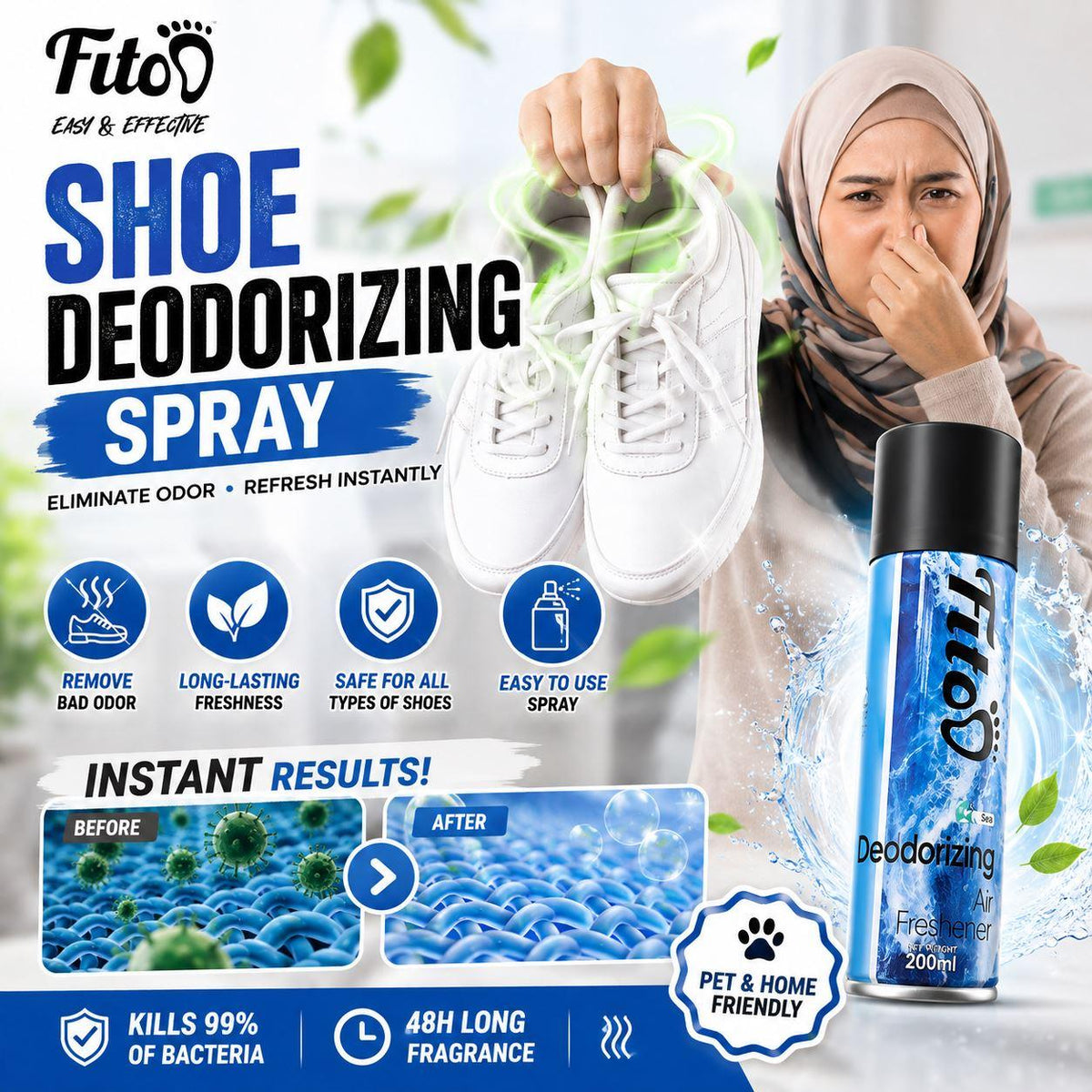 Fitoo Shoe & Bag Deodorizing Spray (260ml)