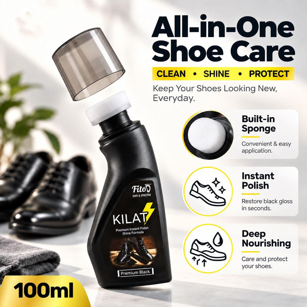 Fitoo KILAT Shoe Wax Premium Instant Polish Shine Formula 100ML