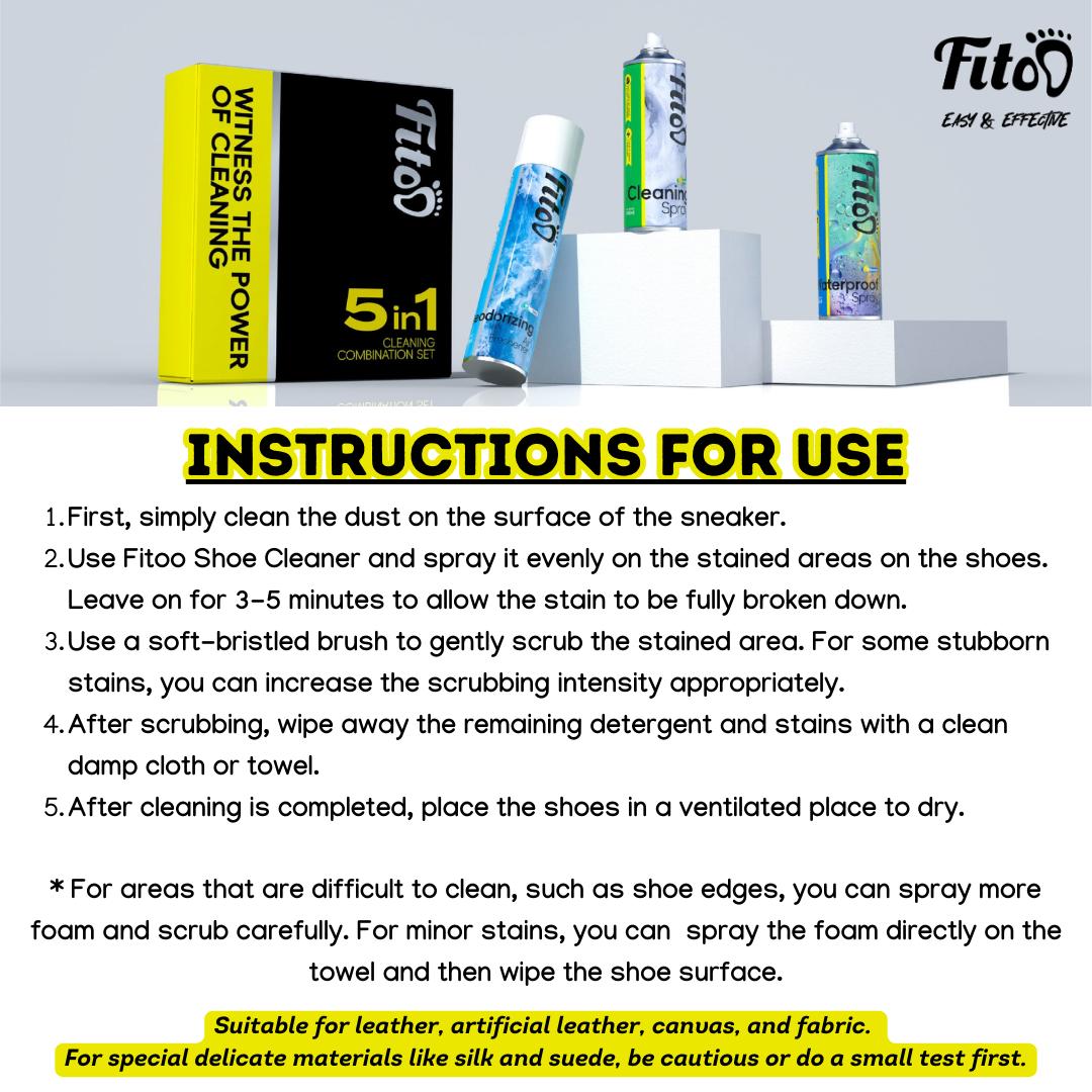 Fitoo 5-in-1 Shoe Cleaning Kit | Superb Clean