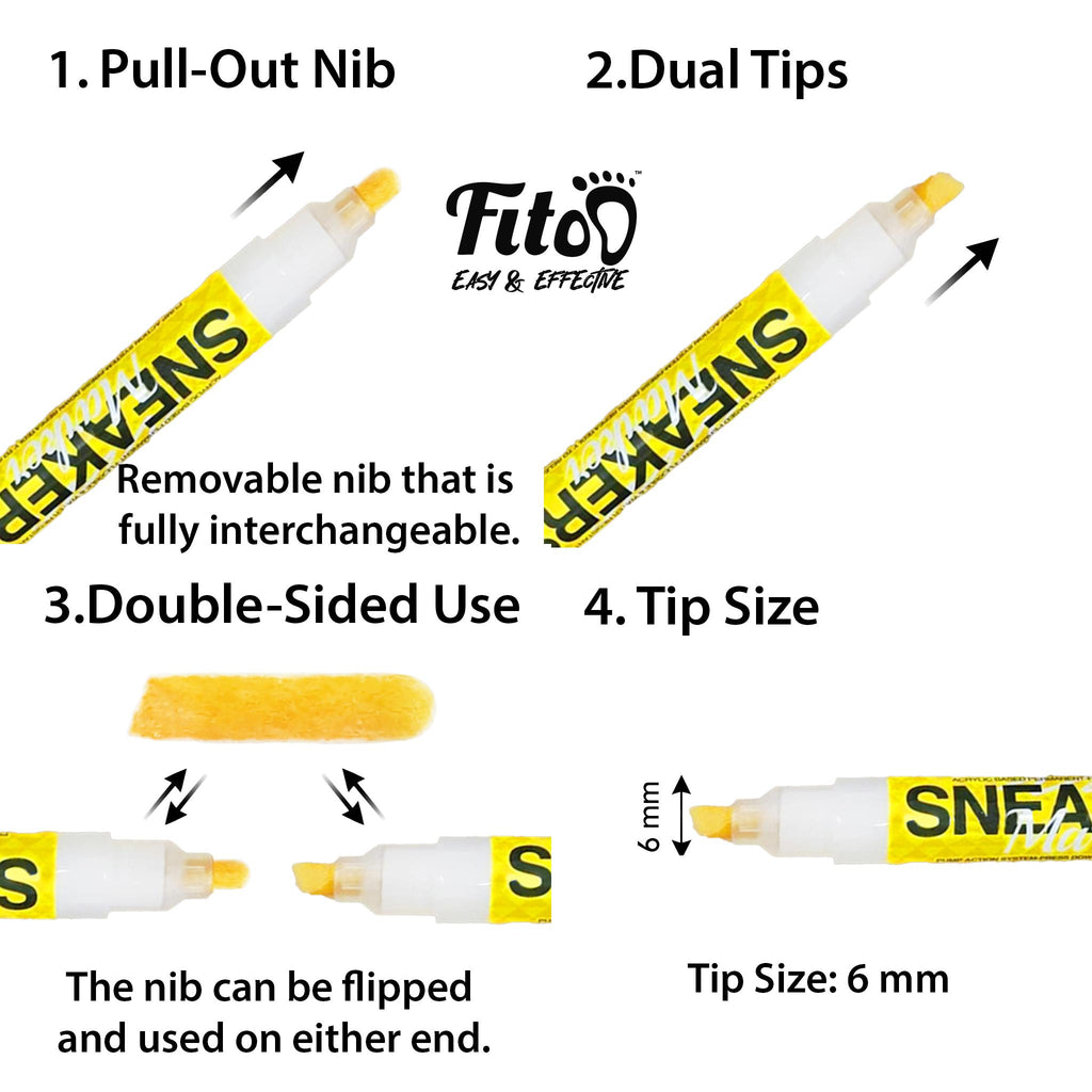 Fitoo Repair Marker Sneakers Touch Up Pen White Restore