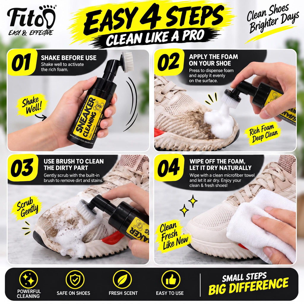 Fitoo Shoe Cleaner Sneaker Cleaning Kit Bundle 2 in1 &  3 in1 Combo Set x3