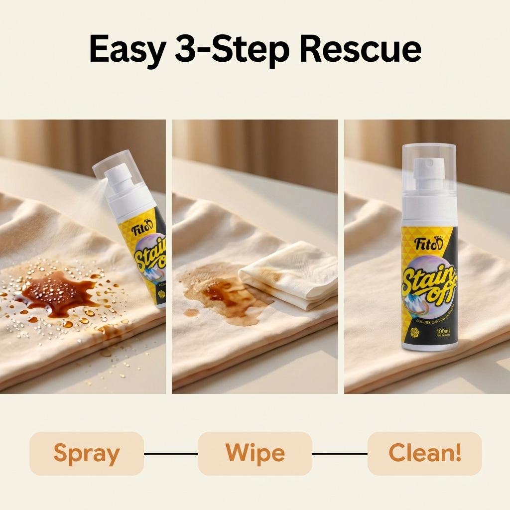 Fitoo Stain Off (100ml) Fabric Cleaner Coffee Sweat Blood Urine Stain Kesan Peluh