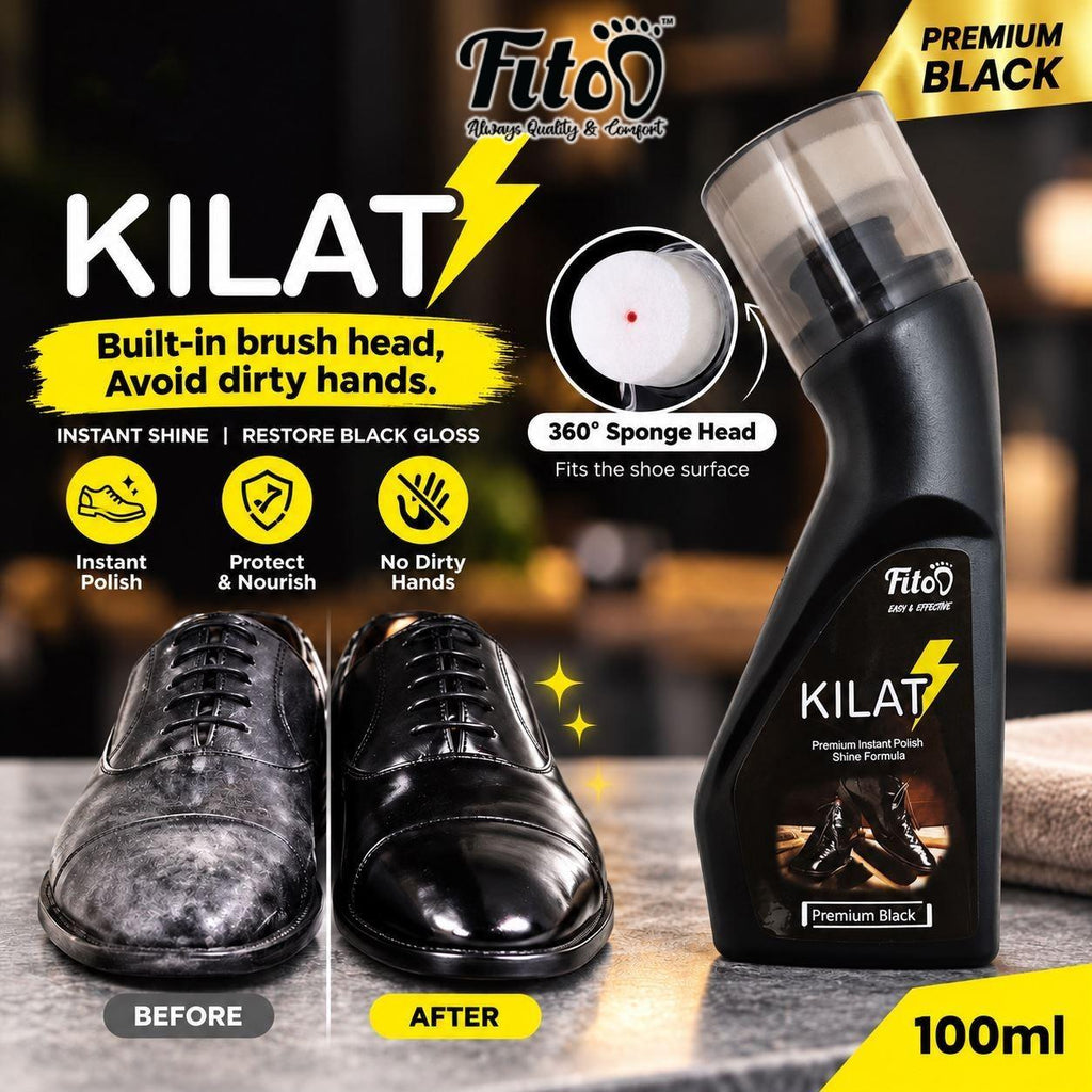 Fitoo KILAT Shoe Wax Premium Instant Polish Shine Formula 100ML